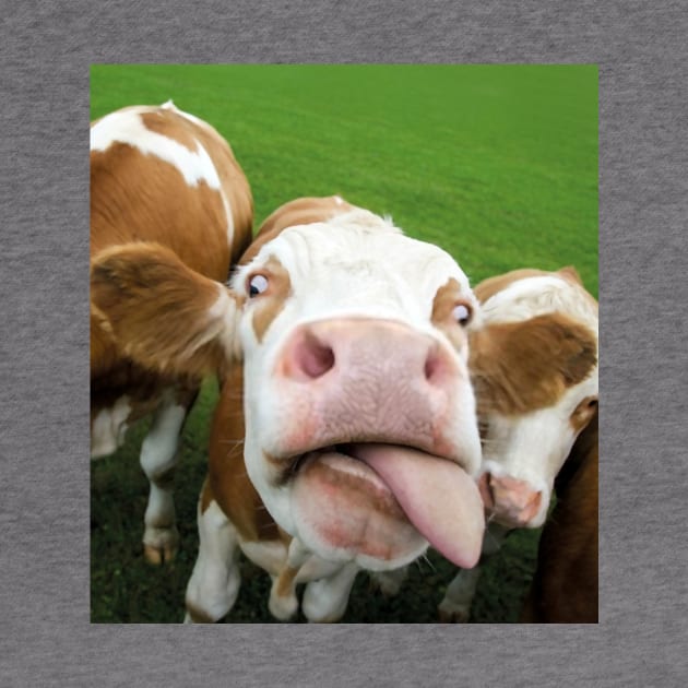 Funny Cow Tongue Smile Happy Gift by Lisa L. R. Lyons